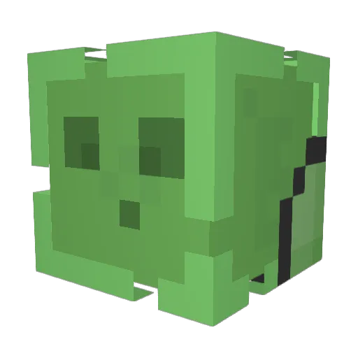 Le_Slime Minecraft avatar head, 3D render