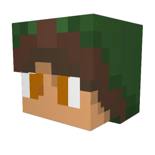 Le_Tacticien Minecraft avatar head, 3D render