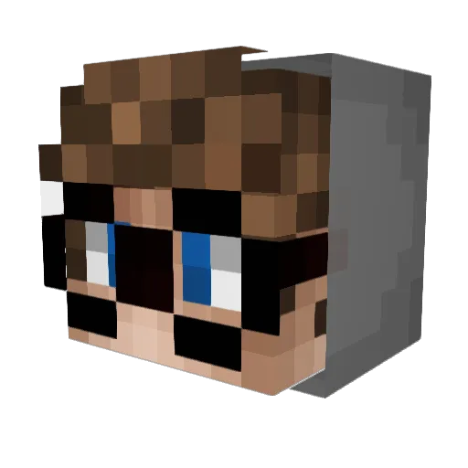 Le_Theud Minecraft avatar head, 3D render