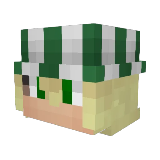 Le_V_ Minecraft avatar head, 3D render