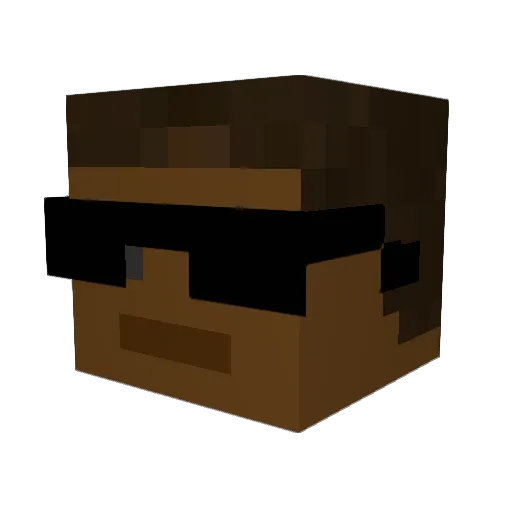Le_Voltage Minecraft avatar head, 3D render