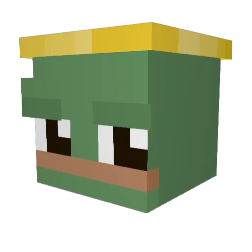 Le_dodo_furax Minecraft avatar head, 3D render