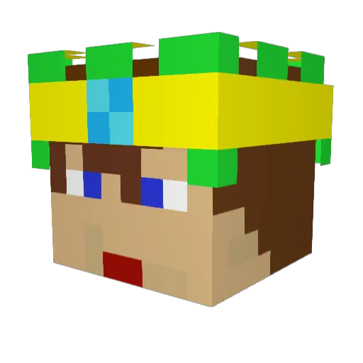 Le_poivron Minecraft avatar head, 3D render