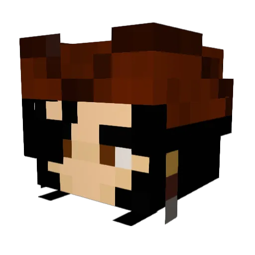 Le_shiro Minecraft avatar head, 3D render