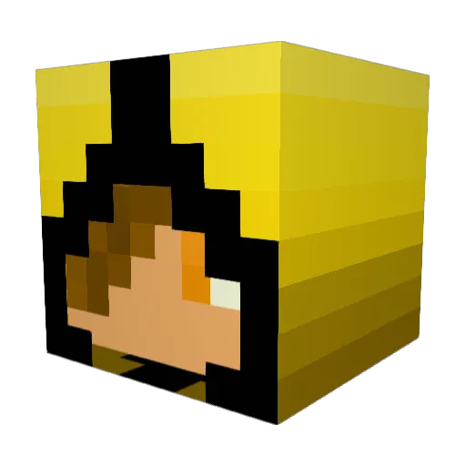 Le_zombie Minecraft avatar head, 3D render