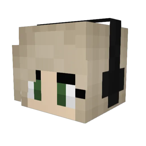 LeaLOVEcats Minecraft avatar head, 3D render