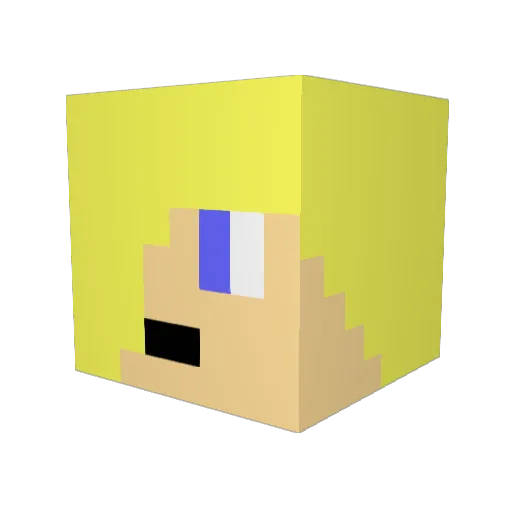 LeaMarie24 Minecraft avatar head, 3D render