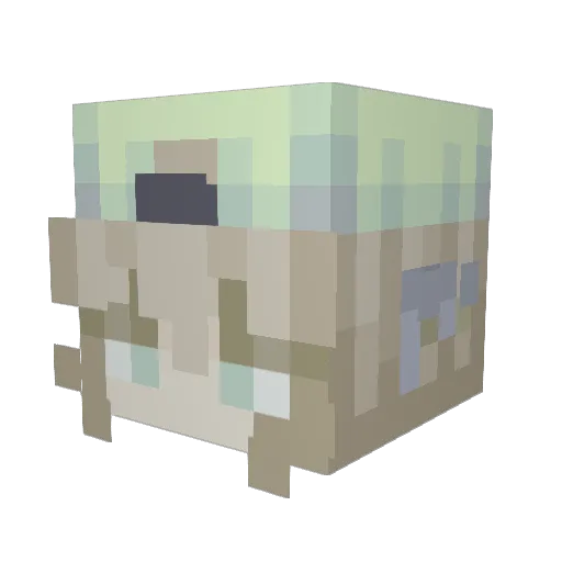 LeaP6 Minecraft avatar head, 3D render