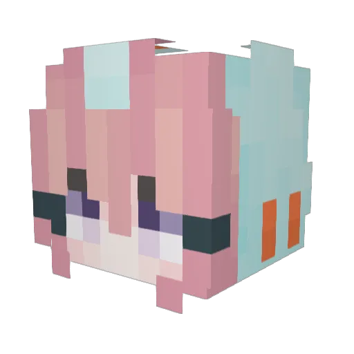 LeaPhant Minecraft avatar head, 3D render