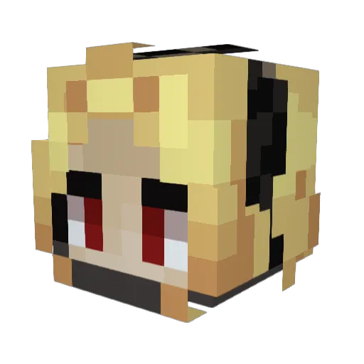 LeaPlease Minecraft avatar head, 3D render