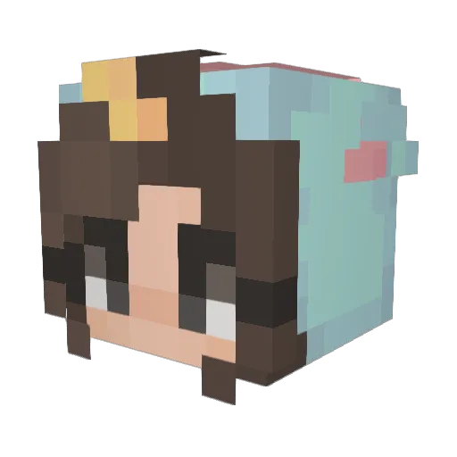 LeaTheUnicorn Minecraft avatar head, 3D render