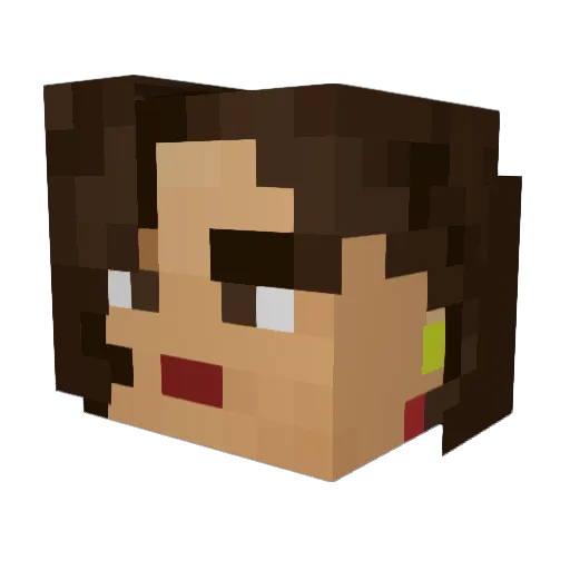 LeaZone Minecraft avatar head, 3D render