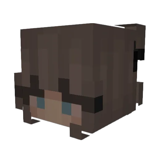 Lea_btw_ Minecraft avatar head, 3D render