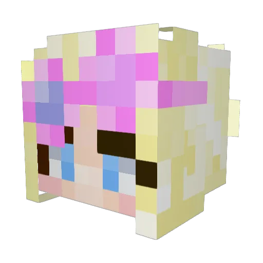 Leaa___ Minecraft avatar head, 3D render
