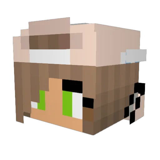 Leaa_mlsn Minecraft avatar head, 3D render
