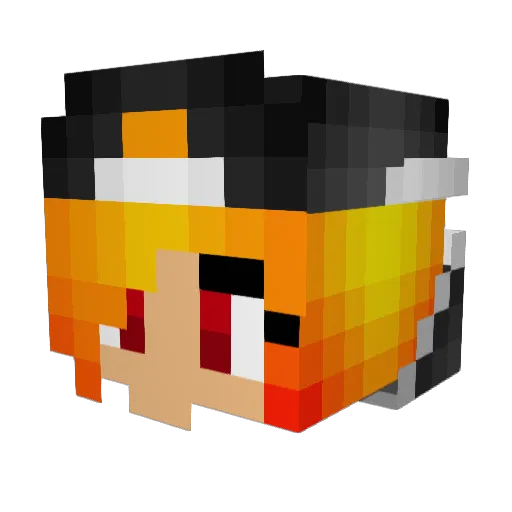 Leaaa1310 Minecraft avatar head, 3D render