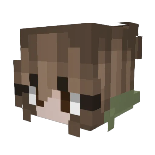 Leaaani Minecraft avatar head, 3D render