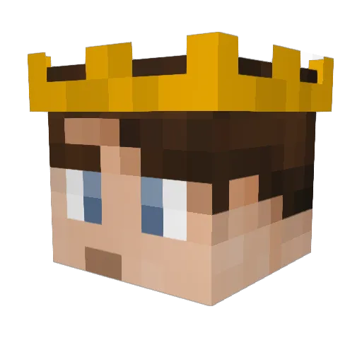 Leaander Minecraft avatar head, 3D render