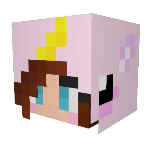 LeaaxD Minecraft avatar head, 3D render