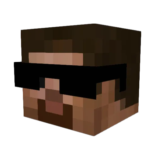 LeadTheMaterial Minecraft avatar head, 3D render