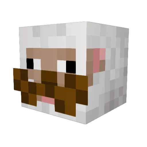 Leadek_ Minecraft avatar head, 3D render