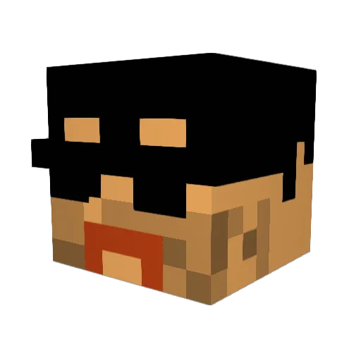 LeaderTheG Minecraft avatar head, 3D render