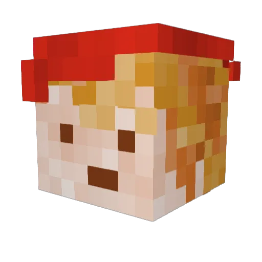 LeadheadYT Minecraft avatar head, 3D render
