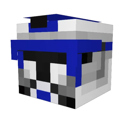 Leadvillite Minecraft avatar head, 3D render