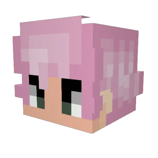 LeafAsh7 Minecraft avatar head, 3D render