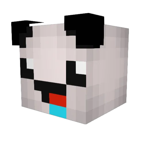LeafFear Minecraft avatar head, 3D render