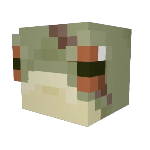 LeafLyric Minecraft avatar head, 3D render