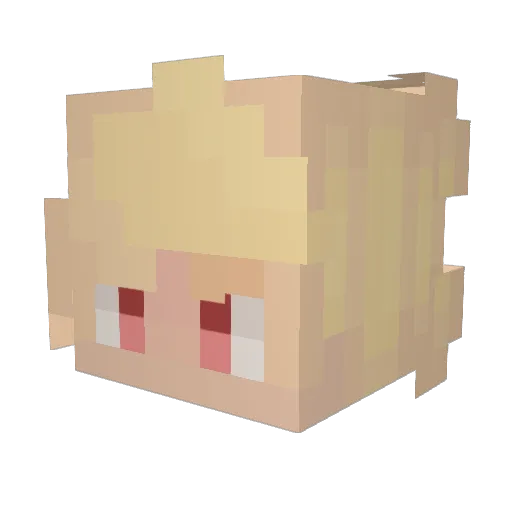 LeafWorks Minecraft avatar head, 3D render