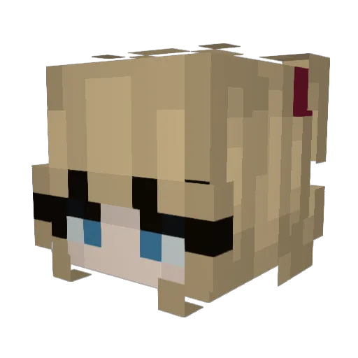 Leaf_t Minecraft avatar head, 3D render