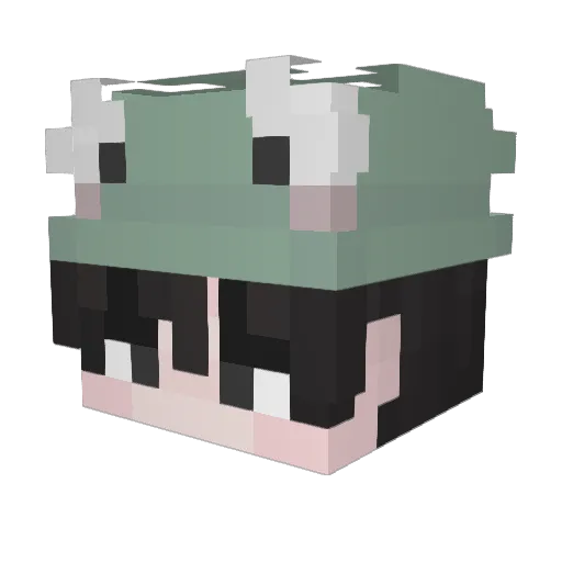 Leaf_ves Minecraft avatar head, 3D render