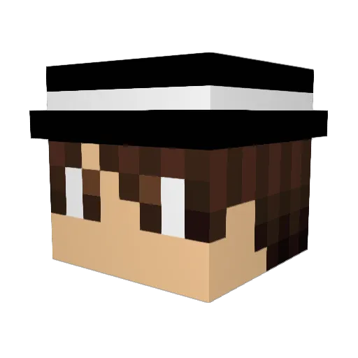 Leafar_kzz Minecraft avatar head, 3D render