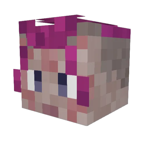 Leaferman Minecraft avatar head, 3D render