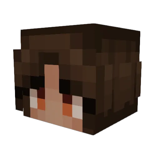 Leafkitten Minecraft avatar head, 3D render