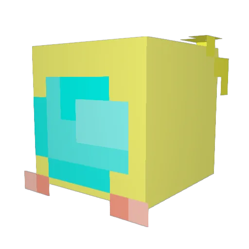 Leafl3t Minecraft avatar head, 3D render