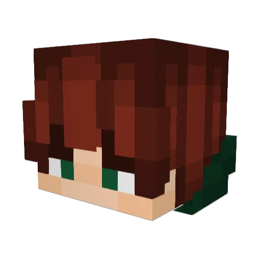 Leafley_ Minecraft avatar head, 3D render