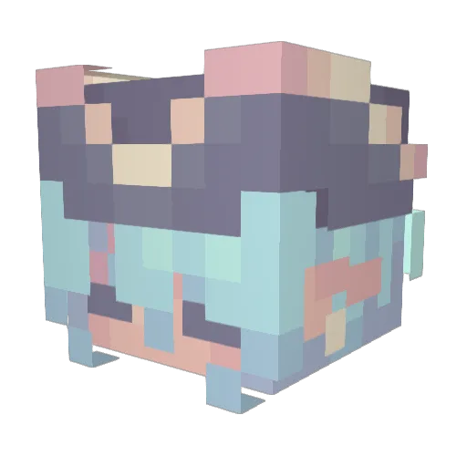 Leafln Minecraft avatar head, 3D render