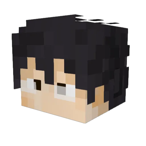 Leafman102 Minecraft avatar head, 3D render