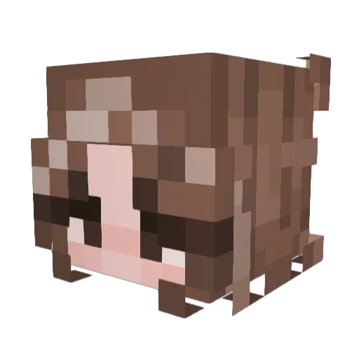 Leafmii Minecraft avatar head, 3D render