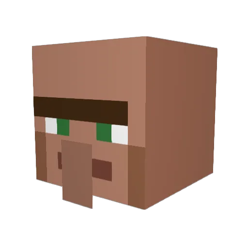 Leafnyc Minecraft avatar head, 3D render