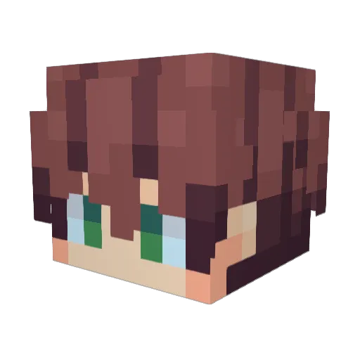 Leafoon Minecraft avatar head, 3D render