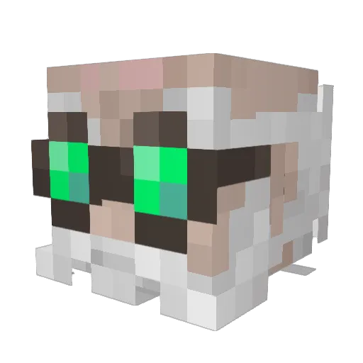 Leafpeople Minecraft avatar head, 3D render