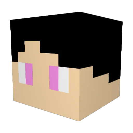 LeafxKing Minecraft avatar head, 3D render