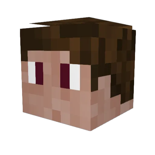 Leafy4099 Minecraft avatar head, 3D render