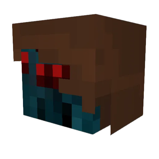 Leafy57 Minecraft avatar head, 3D render