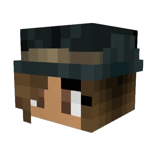 LeafyFang Minecraft avatar head, 3D render