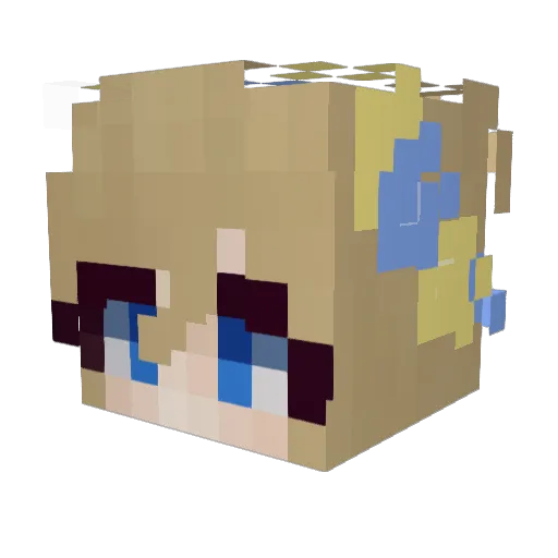 LeafyGreanTree Minecraft avatar head, 3D render